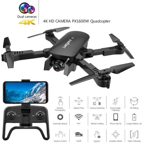 Drone 4K HD Folding Drone With Aerial Photography Dual Camera Optical Flow Hover Smart Follow RC Quadcopter VS SG901 XS816