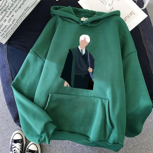 Draco Malfoy Hoodie Womens Hoodies Print Pullover Ladies Womens Clothes Retro Harajuku Casual Loose Fall Winter Long Sleeve