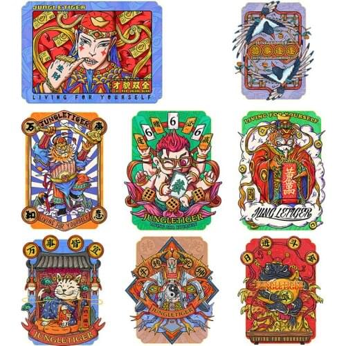 China style Funny money idiom heat transfer patch Iron on patches thermo-stickers for clothing T-Shirt stickers Decorate