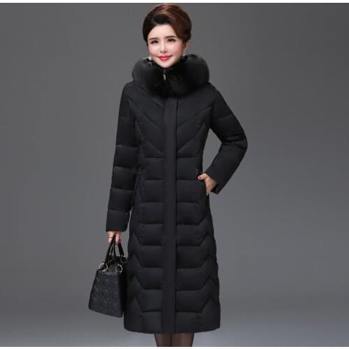 Women X-Long Warm Thicken High Quality 2021 Winter Jacket Female Down Coat Plus Big Size 5Xl 6Xl Padded Parka Parkas