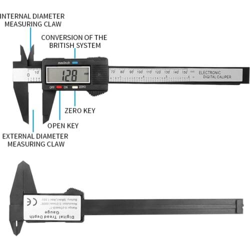 LCD Digital Caliper Electronic Vernier Calipers tool Micrometer Ruler Depth Measuring Tools LCD Gauge 0-150mm