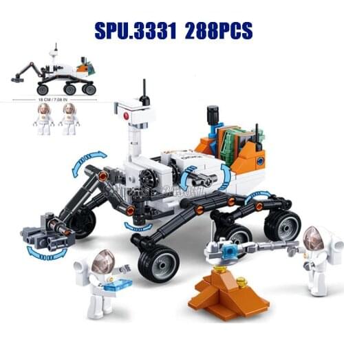 0733 288pcs Aviation Urban Mars Rover Space Probe Vehicle Building Blocks Toy