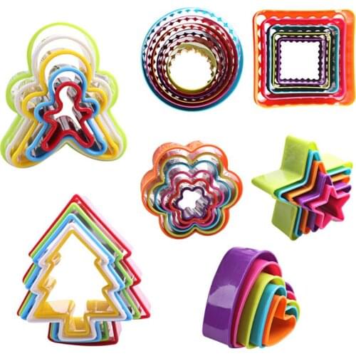 1 set Cookies Cutter Frame Cake Mould DIY Star Tree Round Heart Flower Mold