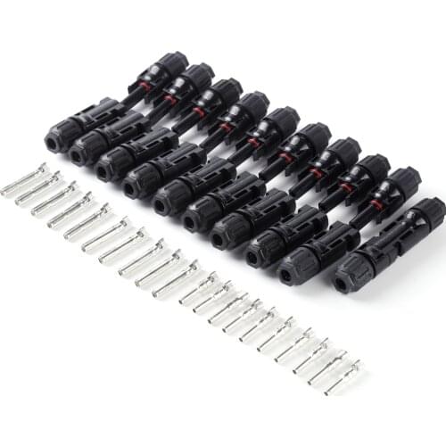 10pairs x PV Connector male female 30A 45A 1000V PV Solar Panel branch series Connect solar system used PV Cable 2.5/4/6mm2