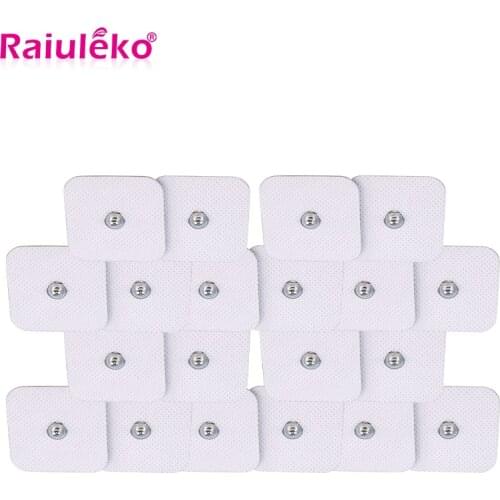 10Pcs Non-Woven Fabric Electrode Pads EMS Tens Digital Acupuncture Therapy Machine Massager Muscle Stimulator 4*4cm Reusable