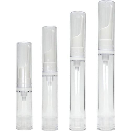 200pcs 5ml 10ml 15ml Airless Pump Bottles Empty Refillable Eye Serum Vacuum Bottles Cosmetic Cream Lotion Storage Containers