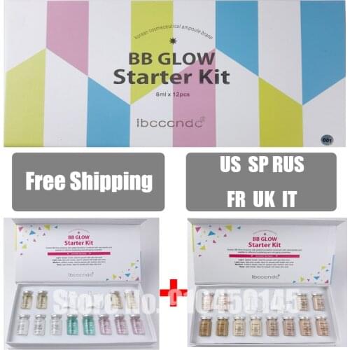 8ml BB Cream Glow Serum Ampoule Starter Mix Kit With Add Foundation With Niacinamide/Peptide For Effective Brightening Anti-Agin