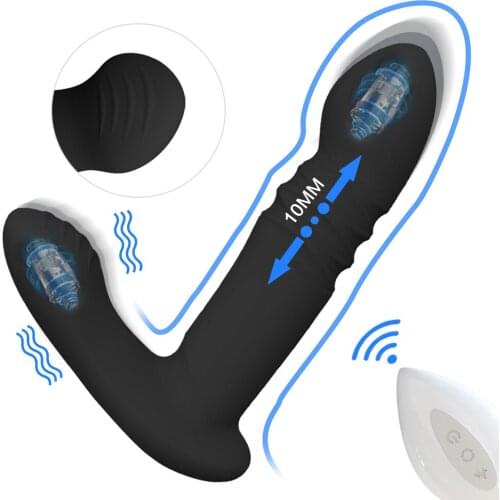 Vibration Butt Plugs Rotation Beads Vibrator Prostate Massage Wireless Remote Control Anal Plug Adult Sex Toys For Man/Woman