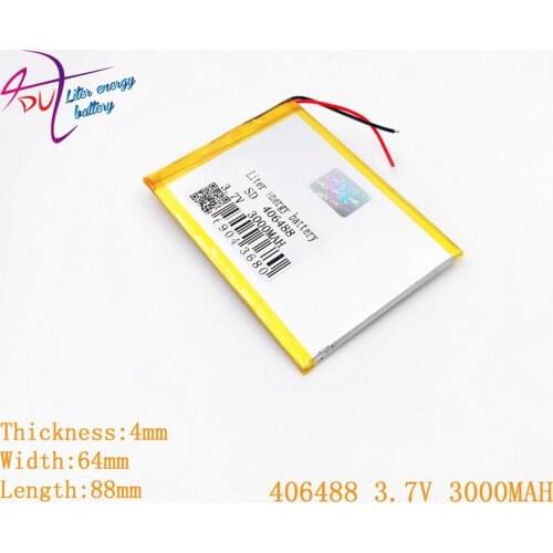 Safety packing Anti-Static Shelding Bag 406488 3.7V 3000MAH 406590 Li-ion Tablet pc battery For 7,8,9 inch Polymer lithiumion