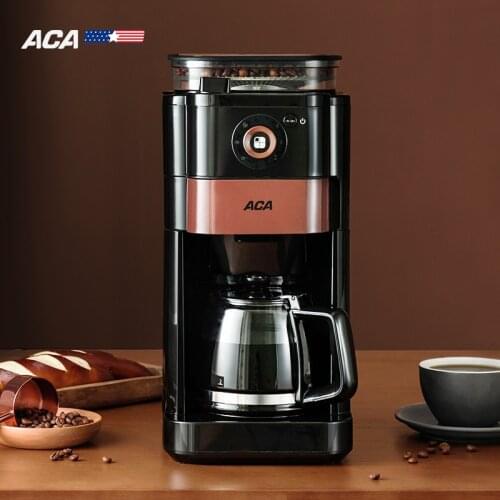 ACA Coffee Machine Coffee Maker Automatic Grinding Coffee Powder Beans Multifunctional American Drip Coffee Machine