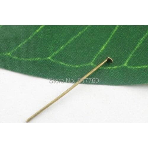 Free Shipping! 300 PCs Bronze Color Head Pins Findings 50x0.7mm(21 gauge) (E03590)