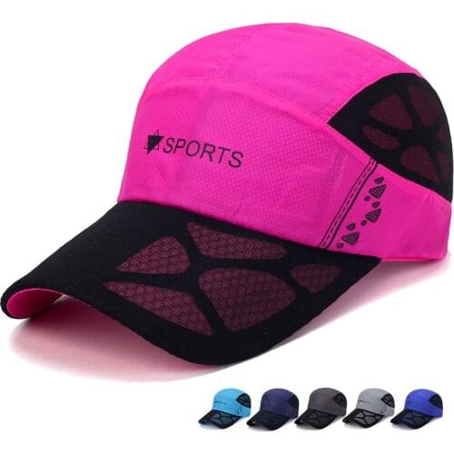 Summer Men Mesh Cap Cycling Running Cap Baseball Tennis Hat Breathable Quick Dry Hat Bone Snapback Women Climbing Running Sport