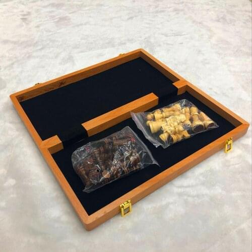 39x39cm Large Wooden Chess Set Folding Chessboard Portable Travel Handmade Vintage Board Board Game Great Gift