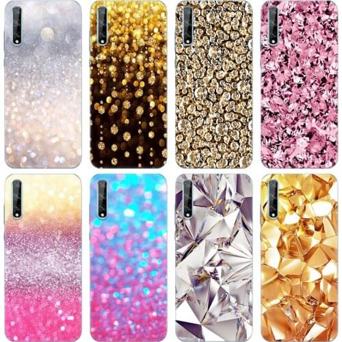 Beautiful Heart diamond Soft Silicone Phone Case for Huawei Y5 Lite 2018 Y6 Y7A Y9A Prime 2018 Y9 2019 Y9S Y5P Y6P Y7P Y8P Cover