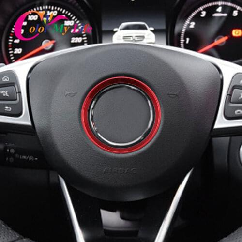 Color My Life Car Steering Wheel Circle Ring Cover Trim Sticker for Mercedes Benz W169 A160 A200 A180 A220 A250 2016 - 2019