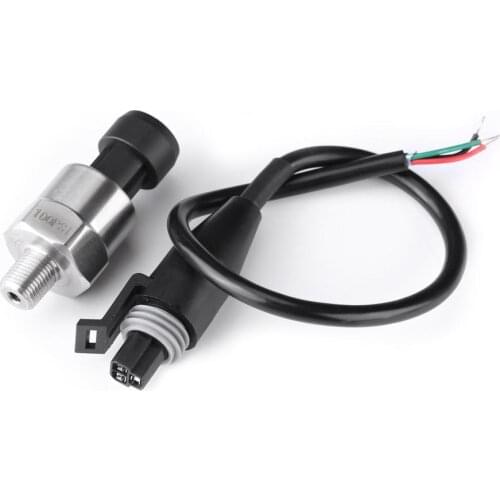 Pressure Transducer Sender Sensor Stainless Steel For Oil Fuel Air Water Stainless Steel Pressure Sensor Thread 100PSI