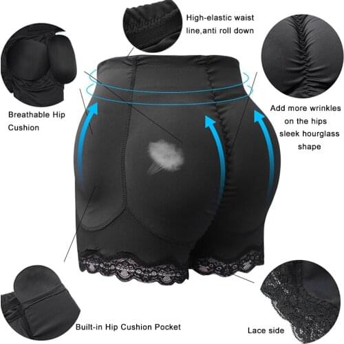 Women 4pcs Pads Enhancers Fake Ass Hip Butt Lifter Shapers Control Panties Padded Slimming Underwear Enhancer Hip Pads Pant