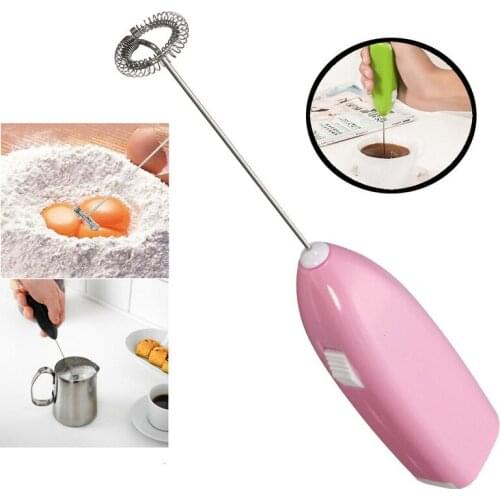 Electric Handheld Household Kitchen Whisk Mini Stainless Steel Egg Coffee Milk Tea Blender