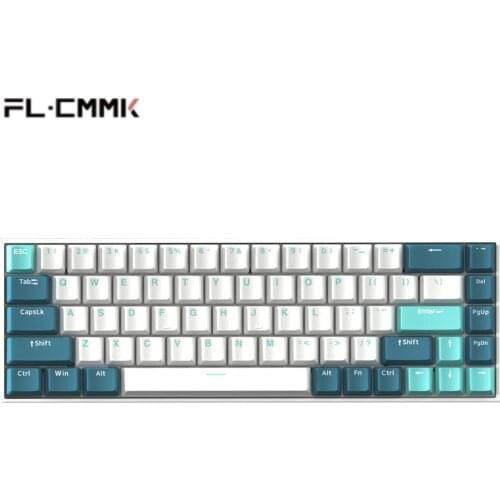 FL ESPORTS 68 Keys Hot Swap Socket Gaming Mechanical Keyboard Kailh box switch inside for PC Laptop Office Work