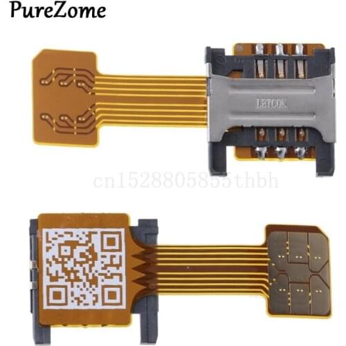 Hybrid Double Dual SIM Card Micro SD Adapter for Android Phone Extender Nano Mic