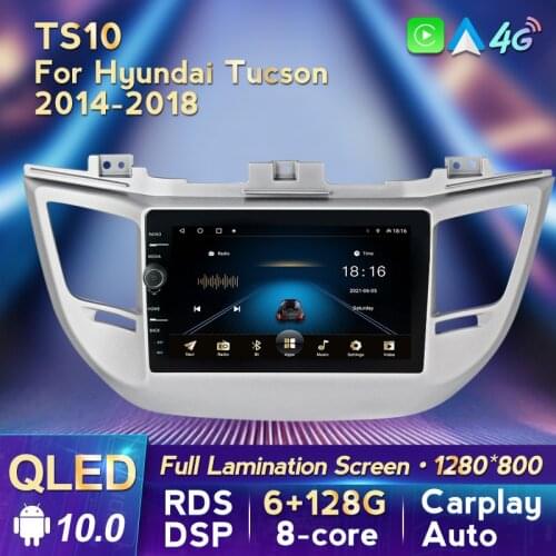 MLOVELIN QLED Screen 6G 128G ROM For Hyundai Tucson 3 2015 - 2018 Car Multimedia Radio Carplay wifi Player
