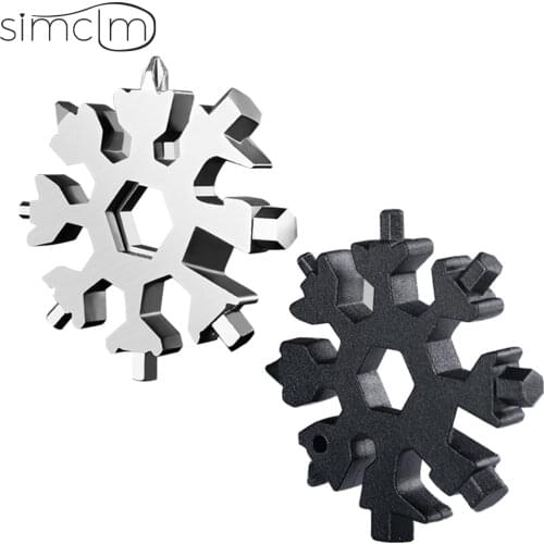 18-In-1 Multi-functional Angle Snowflake KeyChain Hand Portable Card Party Handy Screwdriver Mini Craft Tool Set Home Outdoor