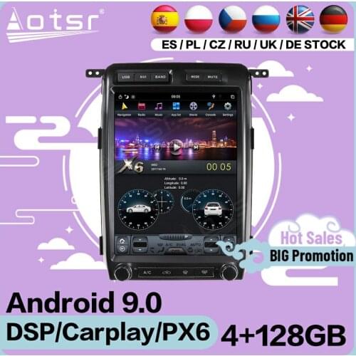 4+128G Tesla Screen Multimedia Stereo Android 9.0 Player For Ford F150 2009 2010 2011 2012 GPS Navigation Receiver IPS Head Unit