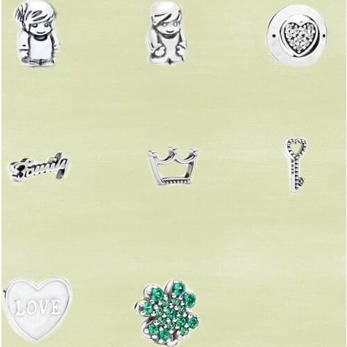 2020 New Exquisite Pave Heart-shaped Family Script Locket Element Inspiration Within Spacer, Classic Bracelet Accessory Gift