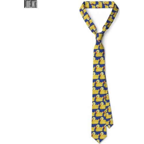 New Little Yellow Duck Cartoon Tie For Men 8cm Wide Fashion Fun Necktie Wedding Party Gift Casual Daily Wear Shirt Accessories