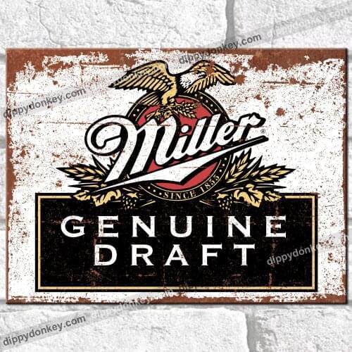 MILLER Metal Signs Vintage Retro Bar Mancave Plaque Garage Shed Tin Sign Poster