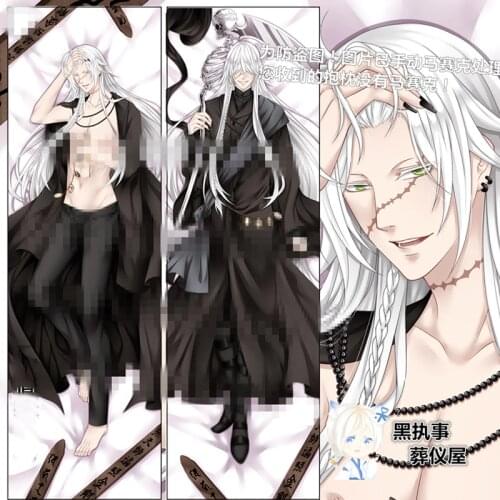Original Black Butler Characters Under Taker Dakimakura Hugging Body Pillow Case Japanese Otaku Pillow Cover