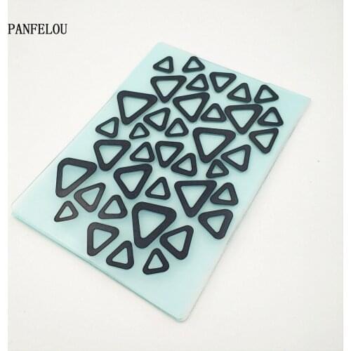 PANFELOU Easter Triangular bubble Embossing folders Plastic For Scrapbooking DIY Template Fondant Cake Photo Album Card Making