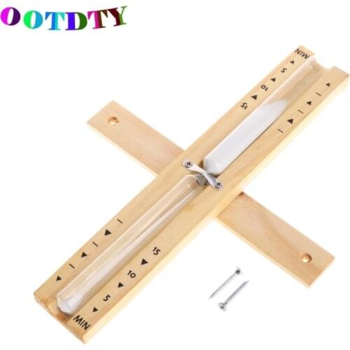 OOTDTY Hourglass 15 Minutes Sauna Sand Glass Clock Orange Wall Mounting Sand Timer Drop Shipping Support