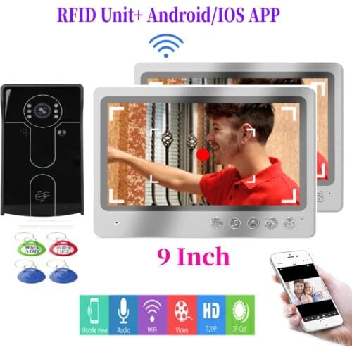 APP Remote/RFID Unlock IP Video Apartment Intercom RFID IR-CUT Camera Wired WiFi Smart Home Family Video Door Phone System