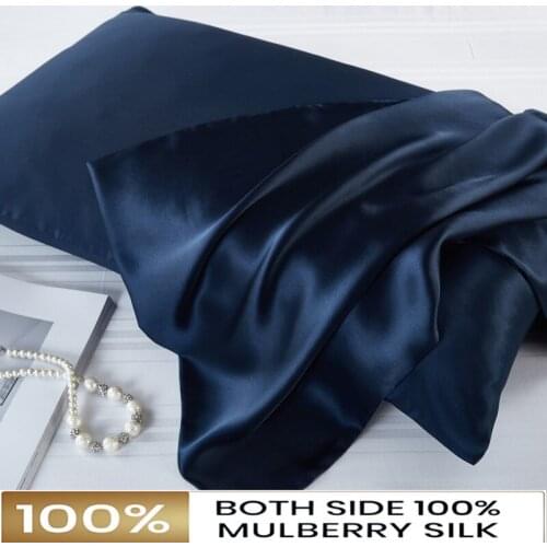 Luxury 100% Nature Mulberry Silk Pillowcase Wholesale Queen King Soft Pillow Case For Men Bed Pillowcase