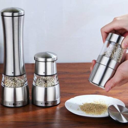 Manual Pepper Mill Stainless Steel Salt Mill Kitchen Accessories Kitchen Tools Sauce Grinder