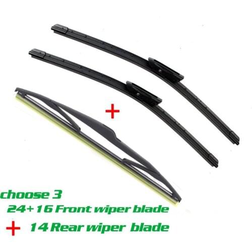 Senwanse Front and rear Wiper Blades For Renault Megane 3 Hatchback 2008-2015 Windshield Windscreen wiper 24"+16"+14F"