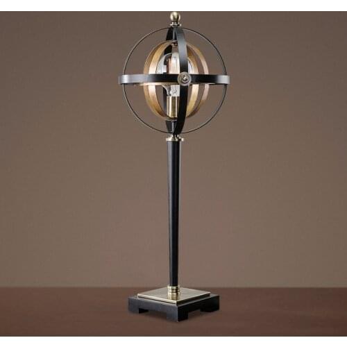 Retro modern minimalist bedroom bedside lamp American country industrial globe living room personality table lamp