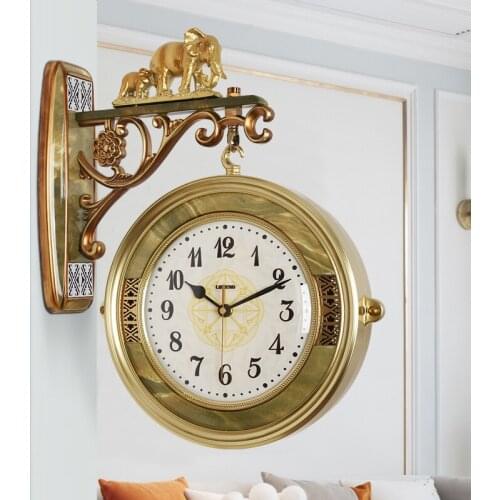 Simple Creative Wall Clock Nordic Classic Living Room Flip Double Sided Modern Wall Clock Gift Reloj De Pared Home Decor DG50WC