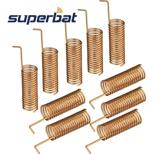 Superbat 10pcs 433MHz 470MHz 490MHz 510MHz 868MHz 2dBi Helical Spiral Spring Remote Control Antenna