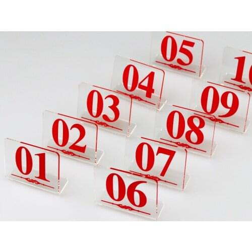 Table Number Card Table Mark Wedding Banquet Seat Label Restaurant Transparent Dining Waiting Table Sign Restaurant Acrylic