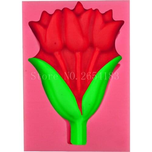 Valentine Theme Rose Flower Gift Silicone Fondant Soap 3D Cake Mold Cupcake Jelly Candy Chocolate Baking Tool Moulds FQ1895