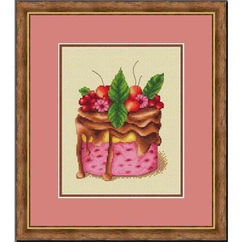 Top MM Gold Collection Counted Cross Stitch Kit Cross stitch RS cotton with cross stitch Magazine raspberry Mint Cake