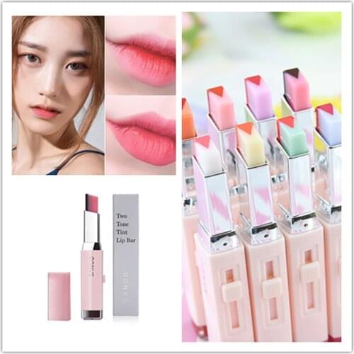 Three-dimensional two-color V-shaped lipstick gradient lipstick biting lip makeup student lipstick lip gloss lipstick TSLM1