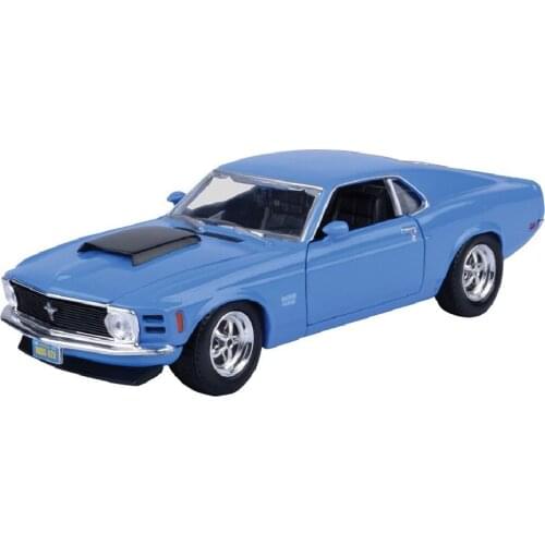 Vardem 1970 Ford Mustang Boss 429 1:24 Diecast Model Car Blue for Kids and Adults Gift