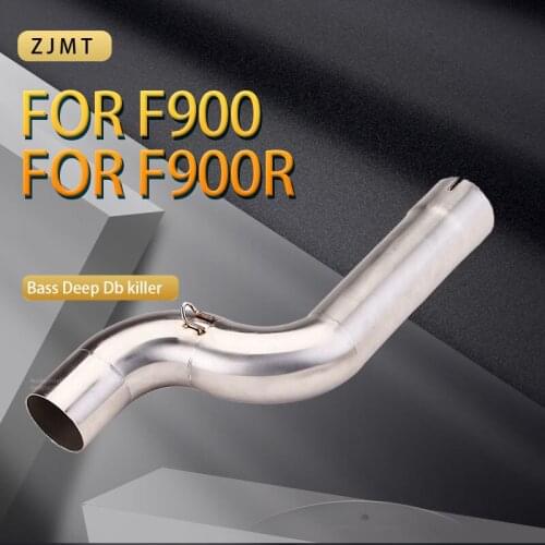 51mm Motorcycle Exhaust System Middle Link Connect Pipe Slip 51mm Muffler Tube Slip On For BMW F900R F900XR 2020-2021