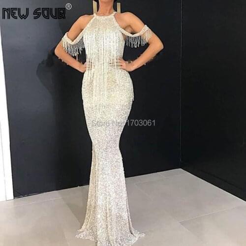 Handmade Mermaid Evening Dresses For Weddings Vestidos Beading Crystal Prom Dress For Dubai Saudi Arabia Women Formal Party Gown
