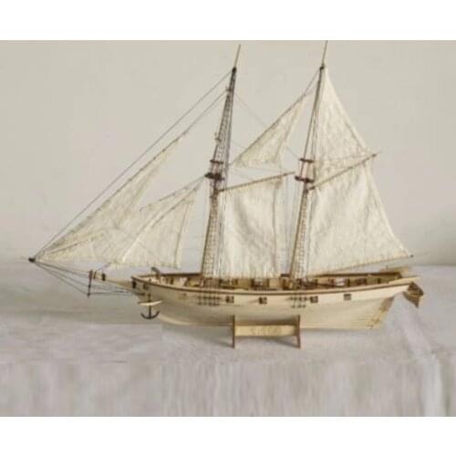 1:100 Scale Handmade Wooden Wood Sailboat Ship Kits Wooden Ships Model Assembly Toy Birthday Gift Souvenirs Toy