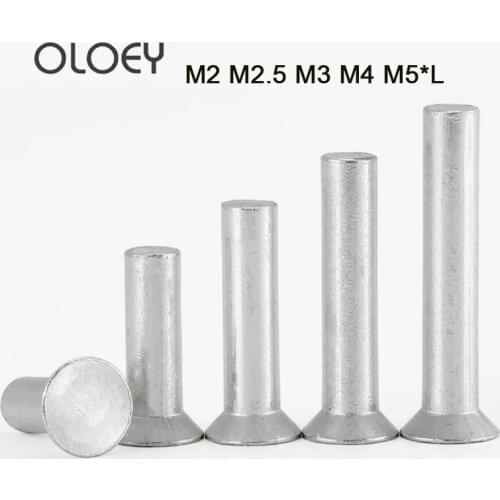 10~200PCS M2 M2.5 M3 M4 M5*L Excellence GB869 Countersunk Aluminum Solid Rivet / Flat Cone Head High quality
