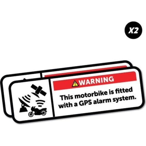 11cm*3.5cm 2PCs Warning GPS Alarm System Motorbike Stickers, Vinyl Decals